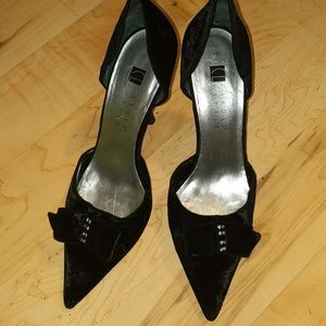 Black Velvet stiletto heels